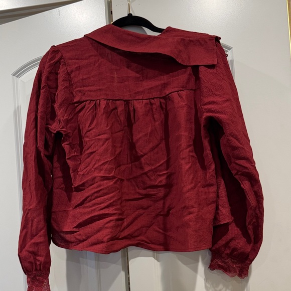 Gilli Red Ribbed Knit Top - Picture 5 of 5